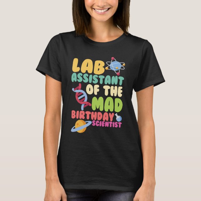Camiseta Assistente De Laboratório Do Cientista Louco De An (Frente)