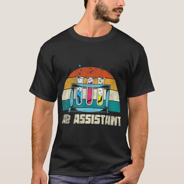 Camiseta Assistente de Laboratório Retro Científico do Labo (Frente)