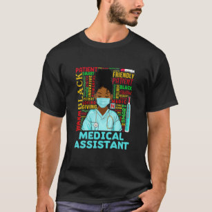 Camiseta Assistente de Medicina Mulheres Afro-Americanas Ne
