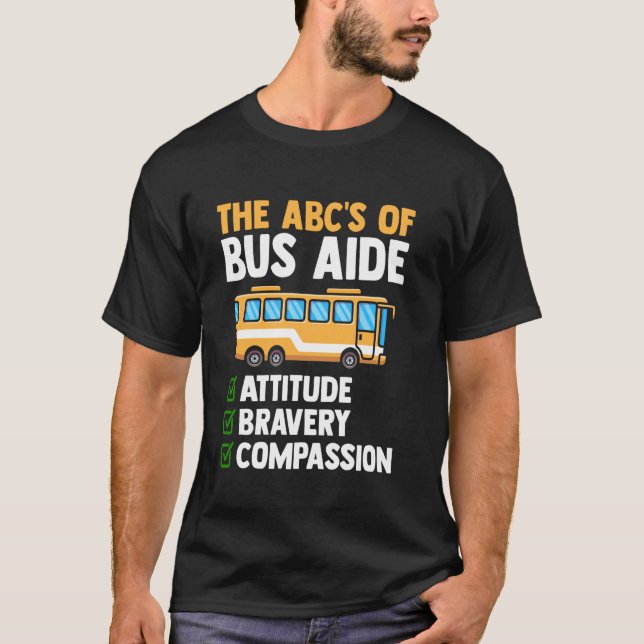 Camiseta Assistente de Monitor de Ônibus Atitude Bravura Co (Frente)