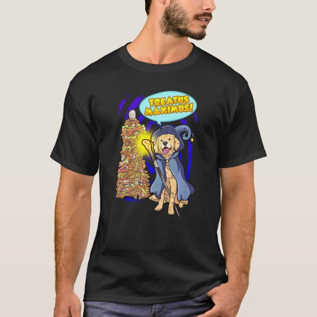 Camiseta Assistente de Ouro de Cachorro Retriever Magic Wan (Frente)