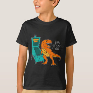 Camiseta Assistente de Pinball do Dinossaur - Pict do Jogad