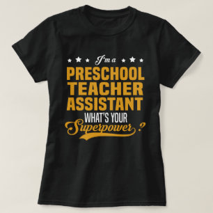 Camiseta Assistente de Professores da pré-escola