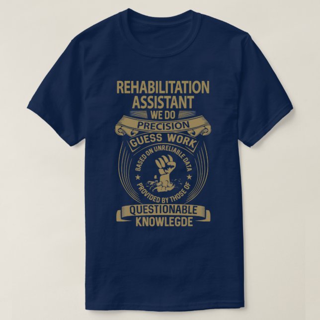 Camiseta Assistente de Reabilitação Fazemos Oferta de Traba (Frente do Design)