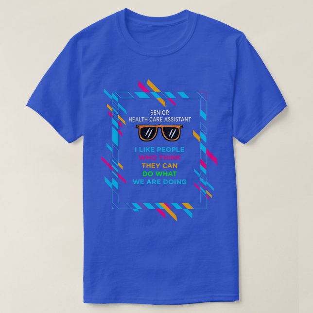 Camiseta ASSISTENTE DE SAÚDE DO mais velho (Frente do Design)