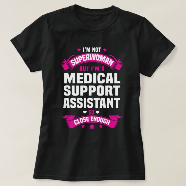 Camiseta Assistente de suporte médico (Frente do Design)