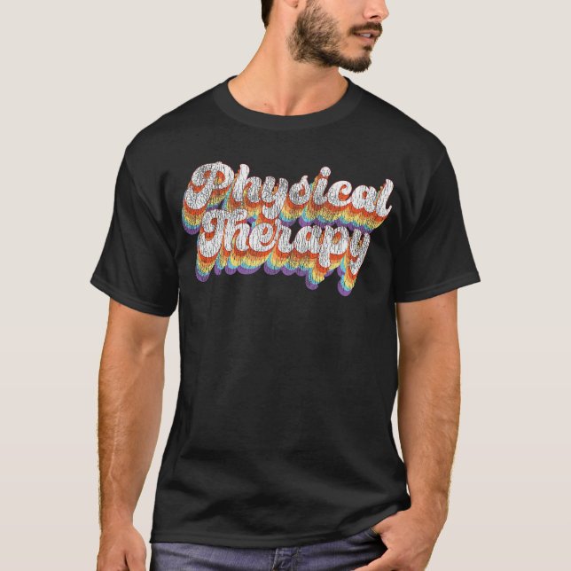 Camiseta Assistente de Terapeuta de Fisioterapia Retro Vint (Frente)
