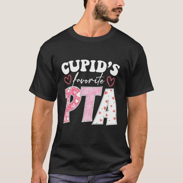 Camiseta Assistente de Terapia Física PTA Favorito de Cupid (Frente)