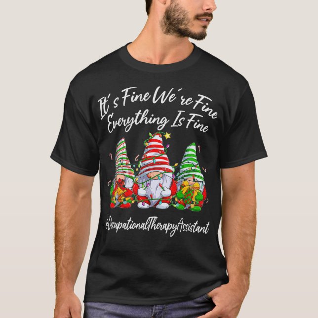Camiseta Assistente de Terapia Ocupacional Tudo Está Bem (Frente)