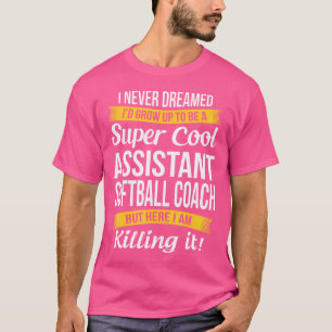 Camiseta Assistente de treinador de softball Obrigado Engra