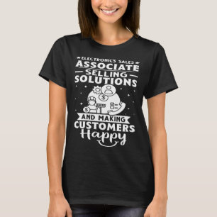 Camiseta Assistente de Vendas de Eletrônicos Fazendo Client