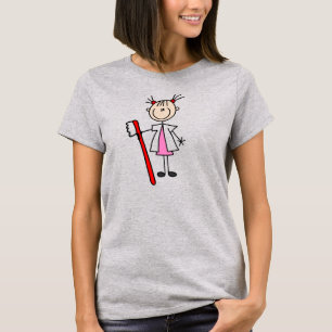 Camiseta Assistente Dentária Com Escova de Dentes