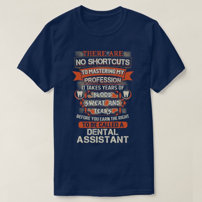 Camiseta Assistente dentário orgulhoso (Frente do Design)