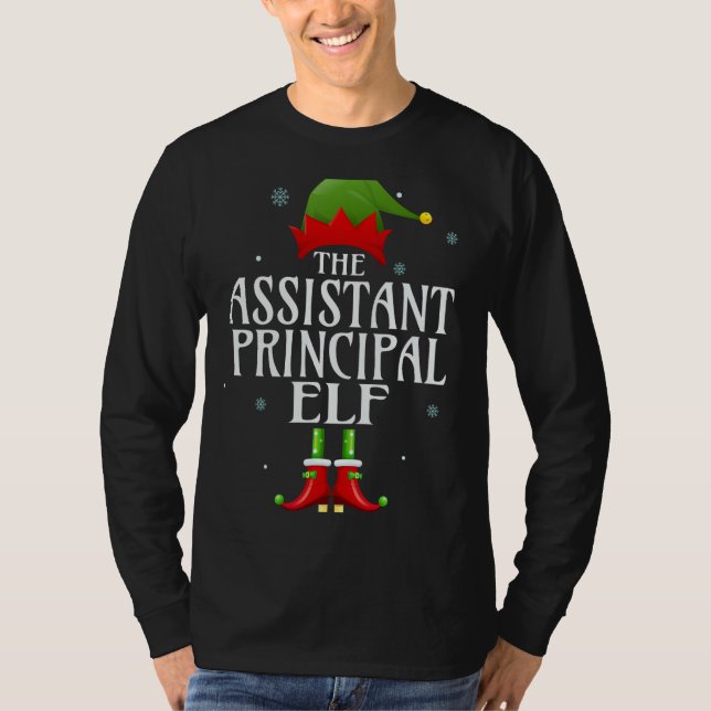 Camiseta Assistente Diretor Elf Xmas Matriz de Natal Mulher (Frente)