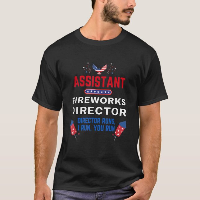 Camiseta Assistente do diretor de fogos de artifício EUA Di (Frente)