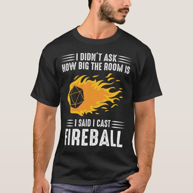 Camiseta Assistente do Fireball Sorcerer DM Gift TTRPG Clas (Frente)