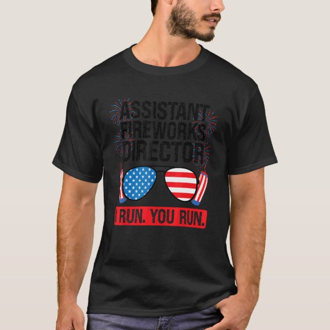 Camiseta Assistente do Fireworks Diretor I Executar o Assis (Frente)