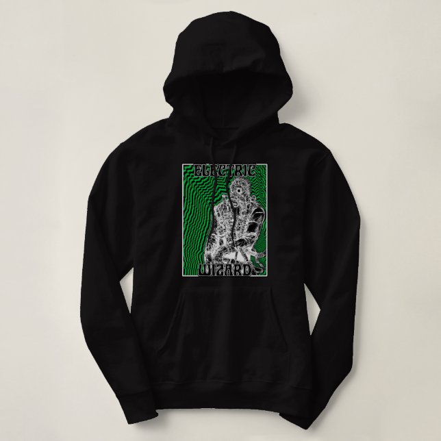 Camiseta Assistente Elétrico Dorohedoro Caiman Trippy Green (Frente do Design)