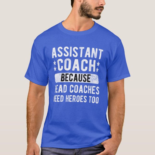 Camiseta Assistente engraçado do treinador de esportes assi (Frente)