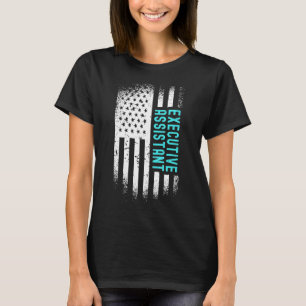 Camiseta Assistente Executivo Com Bandeira Americana
