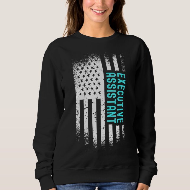 Camiseta Assistente Executivo Com Bandeira Americana (Frente)