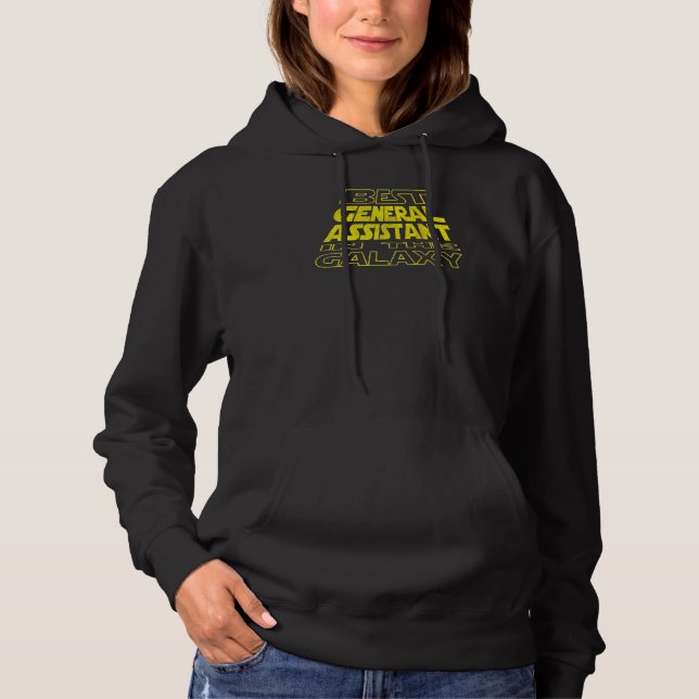 Camiseta Assistente Geral  Design de Costas Espaciais (Frente)