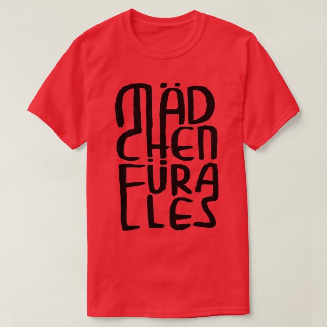 Camiseta Assistente Mdchen para Alles (Frente do Design)