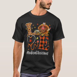 Camiseta Assistente Médico Adora Ação de Graças Leopard