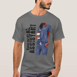 Camiseta Assistente Médico Afro Love Melanin African Americ