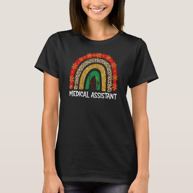 Camiseta Assistente médico Apreciação do Arco-Íris Essencia (Frente)