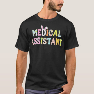 Camiseta Assistente Médico Bonito Stethoscope Escrub Bunny 