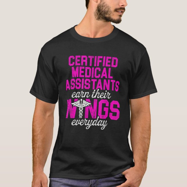 Camiseta Assistente Médico Certificado Cma Assistente de Ga (Frente)