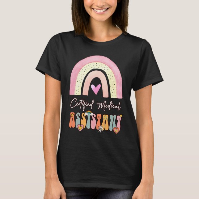 Camiseta Assistente médico certificado CMA Groovy Retro Rai (Frente)