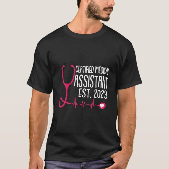 Camiseta Assistente Médico Certificado para Graduação Est 2 (Frente)