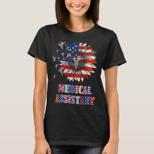 Camiseta Assistente Médico de Girassol Estetoscópio America