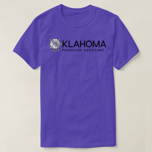 Camiseta Assistente Médico de Oklahoma Horizontal (Frente do Design)