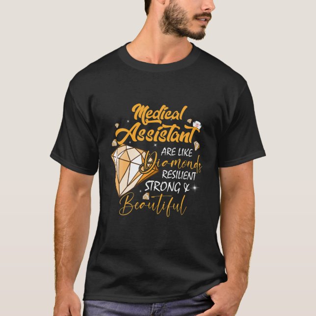 Camiseta Assistente Médico É Como Ouros Feliz Enfermeira Qu (Frente)