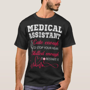 Camiseta Assistente Médico Enfermeiro Cute Interromper Feb