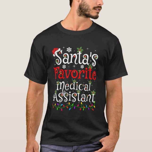 Camiseta Assistente médico favorito para Papais noeis de il (Frente)
