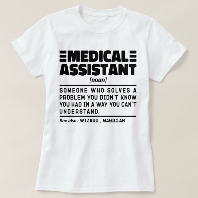 Camiseta Assistente Médico Formando de Estudantes de Medici (Frente do Design)