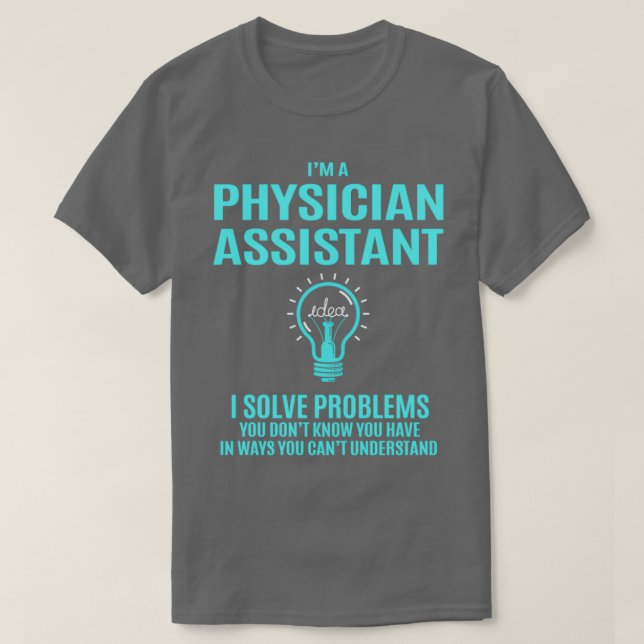 Camiseta Assistente Médico I Resolve Problemas Item 1 do Pr (Frente do Design)