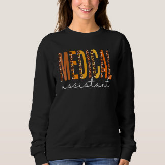 Camiseta Assistente Médico Leopardo Outono Ação de Graças