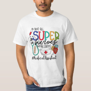 Camiseta Assistente médico nem todos os super heróis vestem