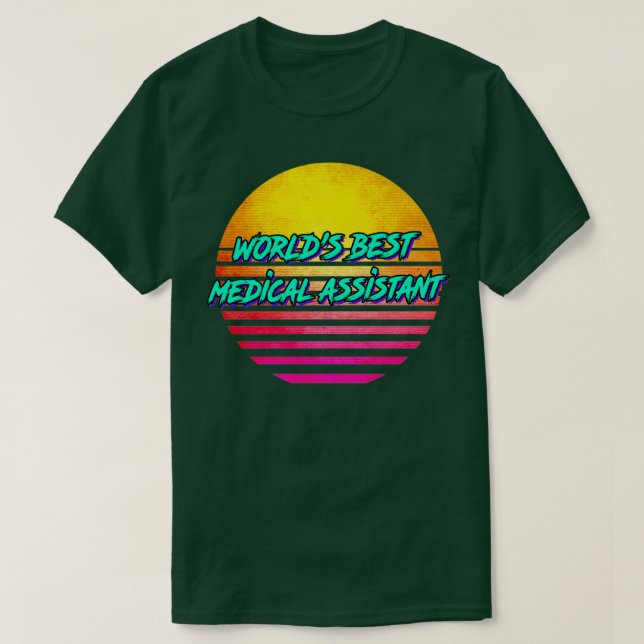 Camiseta Assistente médico retrô dos anos 80 (Frente do Design)
