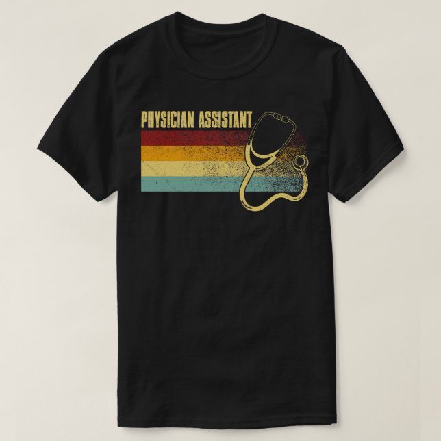 Camiseta Assistente Médico Retro Vintage (Frente do Design)