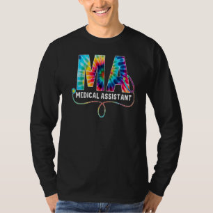 Camiseta Assistente médico Tie Dye Stethoscope Enfermeira S