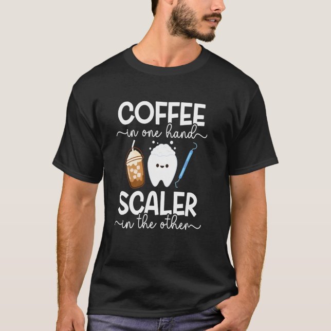 Camiseta Assistente Odontológico Café Auxiliar Odontológico (Frente)