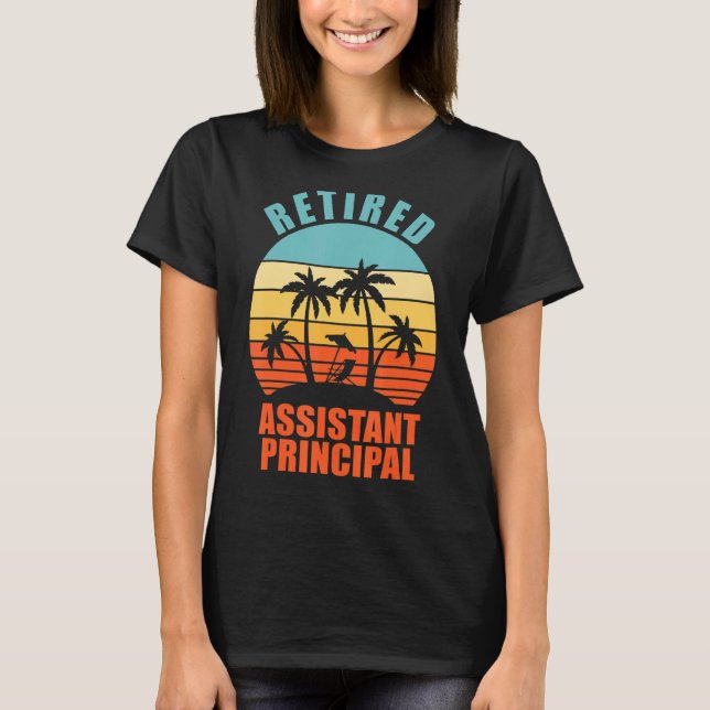 Camiseta Assistente Reformado Diretor Professor Feliz Retir (Frente)