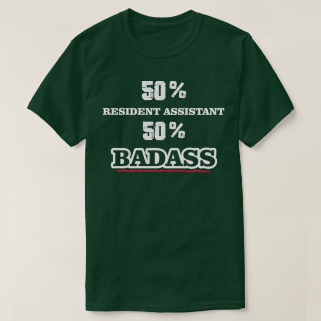 Camiseta Assistente Residente Funny Badass (Frente do Design)