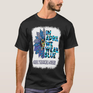 Camiseta Assistente Social de Diálise Em Abril Usamos Azul